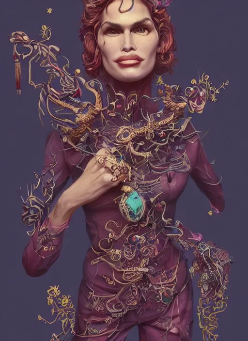 Prompt: Cindy Crawford :: by Martine Johanna and Simon Stålenhag and Chie Yoshii and Casey Weldon and Guillermo del toro :: ornate, dynamic, particulate, rich colors, intricate, elegant, highly detailed, centered, artstation, smooth, sharp focus, octane render, 3d