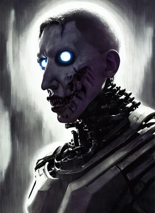 Prompt: marilyn manson as victor stone, full body concept, cyborg, borg, strogg, face of a man, terminator, flesh, quake strogg, doom demon, wolfenstein, monstrous, powerful, symmetry, symmetrical, concept art by ruan jia and greg rutkowski