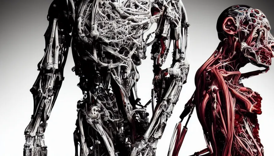 Prompt: big budget horror movie about the body worlds cyborg
