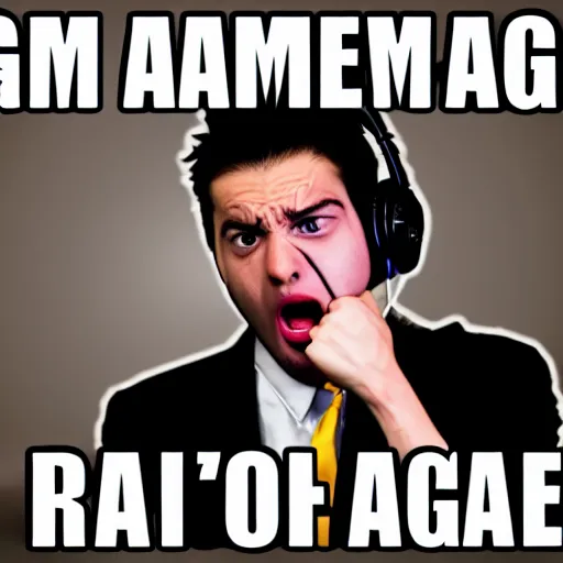 Prompt: gamer rage