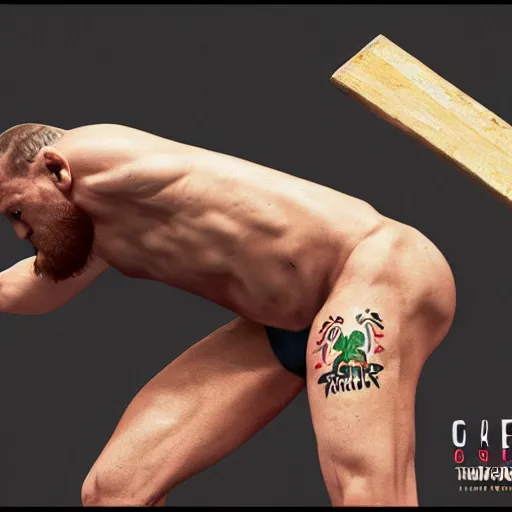 Image similar to crucifixion of conor mcgregor, octane render