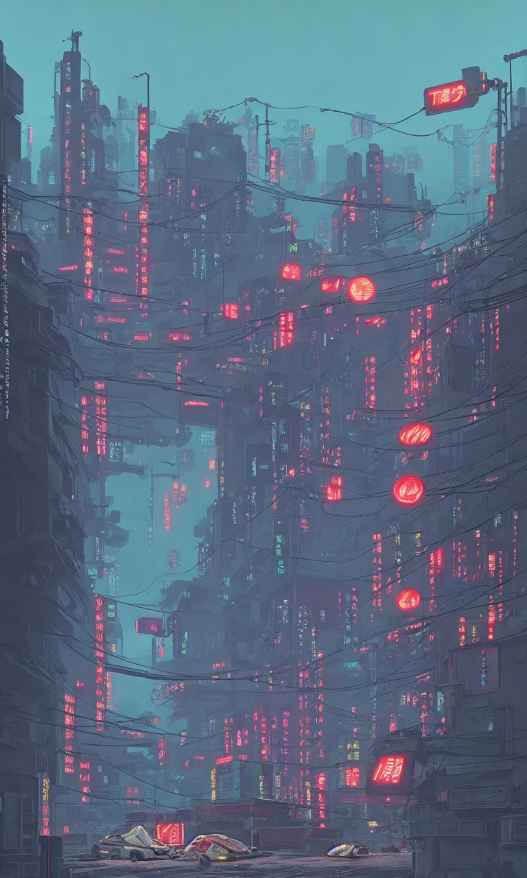 Image similar to akira, neo tokyo, action scene, by simon stalenhag