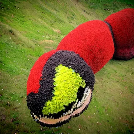 Image similar to a giant caterpillar