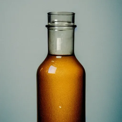 Image similar to closeup studio photograph of a sandstorm in a bottle