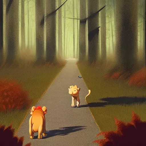 Prompt: goro fujita ilustration a ( ( ( real life lion ) ) ) walking in the forest, painting by goro fujita!!!, sharp focus, highly detailed, artstation