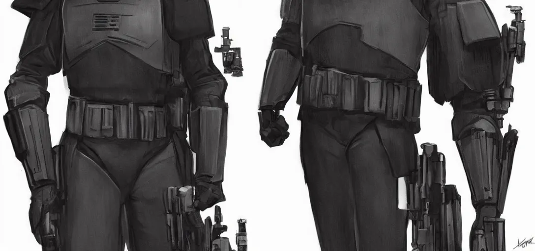 Prompt: star wars uniform concept art, black background, 8 k photorealistic, hd, high details, trending on artstation