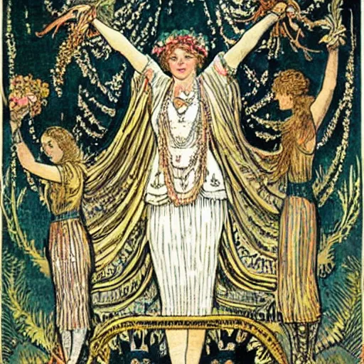 Image similar to May Queen, by Walter Crane