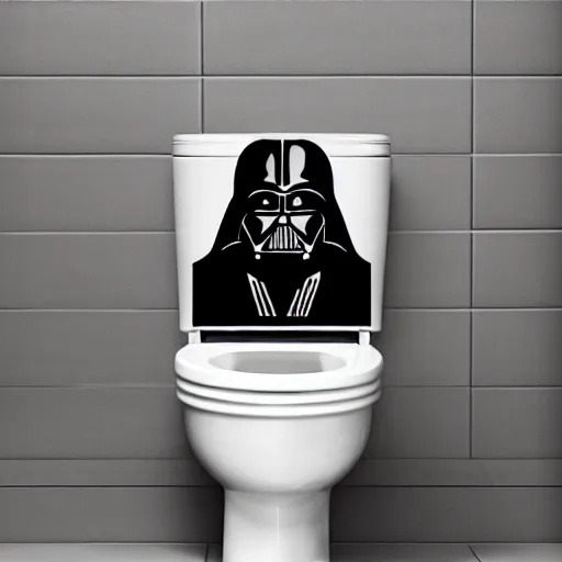 Prompt: Darth Vader as a toilet