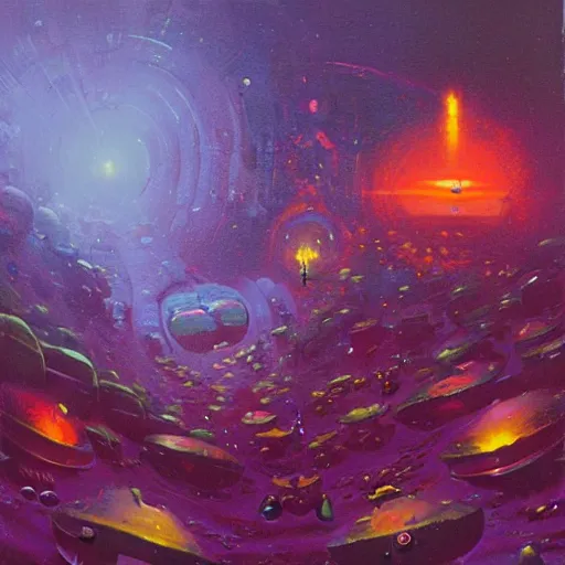 Image similar to an amazing piece of art by Paul Lehr