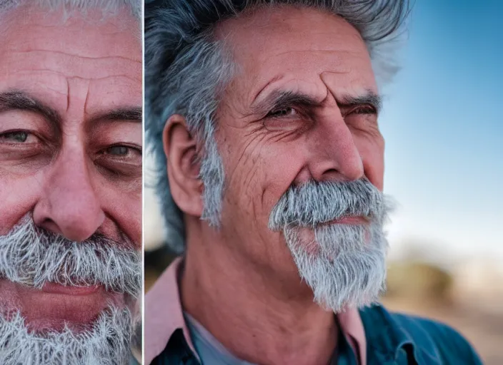 Image similar to portrait photo still of real life rick sanchez, 8 k, 8 5 mm, f. 1 4