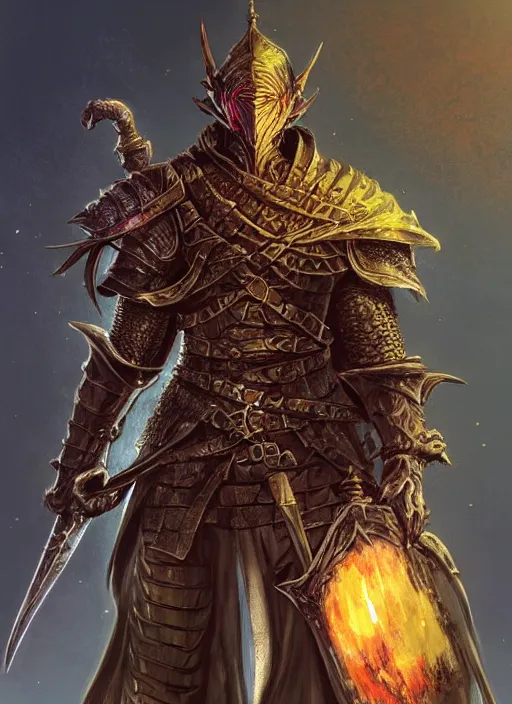 Image similar to dark souls god, ultra detailed fantasy, dndbeyond, bright, colourful, realistic, dnd character portrait, full body, pathfinder, pinterest, art by ralph horsley, dnd, rpg, lotr game design fanart by concept art, behance hd, artstation, deviantart, hdr render in unreal engine 5