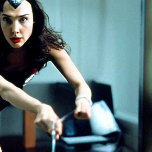 Image similar to gal gadot in american psycho ( 1 9 9 9 )