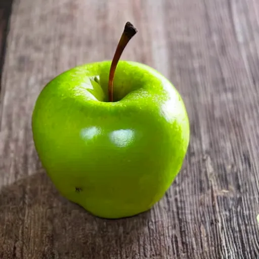 Prompt: a glass apple filled with beans