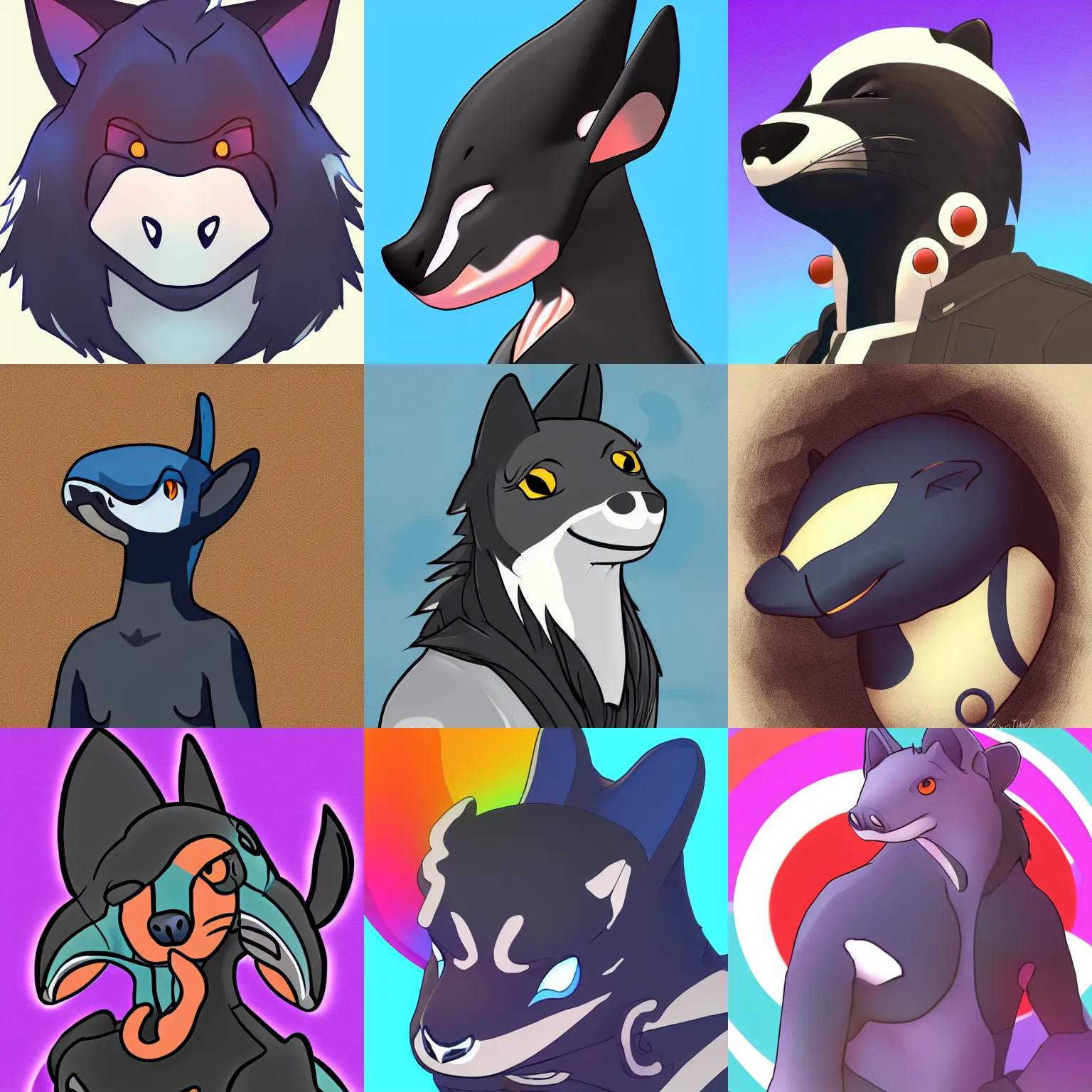 Prompt: furry art, male anthro orca profile picture, commission on furaffinity, high quality digital art, vibrant colors