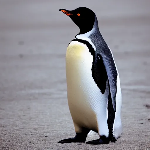 Image similar to a penguin that is feeling cold af