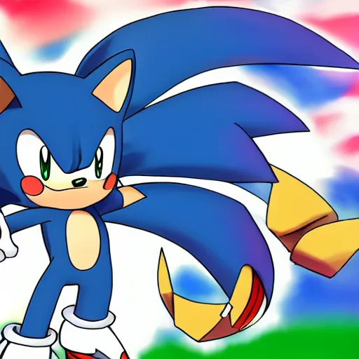 AFAHSHDJF *Dies* — Classic Sonic is one blue bapy boi :) Redraw of