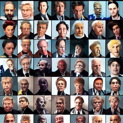 Prompt: Every Dr. Who actor sitting for a portrait.