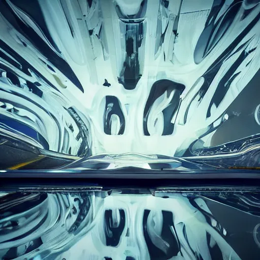 Image similar to digital sci-fi oily gloss reflection zaha hadid airport motherboard with organic forms in liquid and oil on the coronation of napoleon painting, on moon with medium size man walking with black background and digital billboard in the middle. unreal engine 5, keyshot, octane, artstation trending, by Zaha Hadid architects, by Matrix film color, high contrast pinterest black plastic, dark atmosphere pinterest tilt shift, 4k, 8k, 16k.