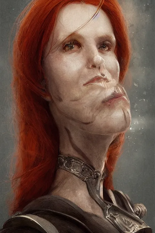 Prompt: portrait of redhead cleric , very very intricate, very very elegant, highly detailed, lifelike, photorealistic, digital painting, artstation, illustration, concept art, smooth, HR GIGER , Hieronymous Bosch, Francis Bacon sharp focus, art by Greg Rutkowski and John Collier and Albert Aublet and Krenz Cushart and Artem Demura and Alphonse Mucha