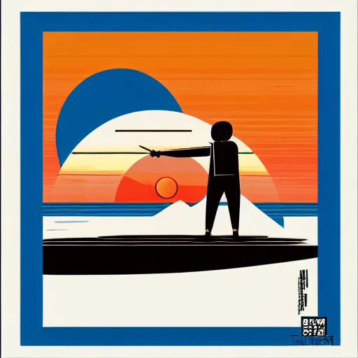 Prompt: early bird catches the worm, sunrise, illustrartive art by Tom Whalen,