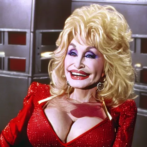 Image similar to Dolly Parton guest stars on an episode of Star Trek: Deep Space Nine