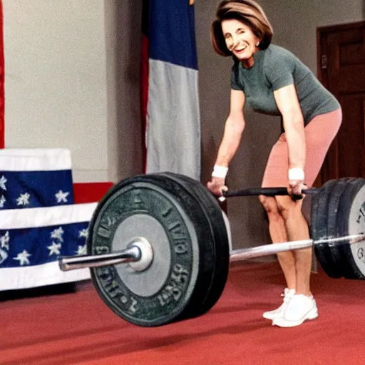 Image similar to nancy pelosi deadlifting 5 0 0 pounds