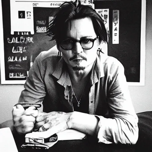 Image similar to Johnny depp as college student