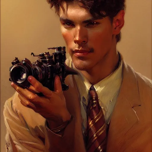 Image similar to attractive male, character design. highly detailed painting by gaston bussiere, craig mullins, j. c. leyendecker 8 k