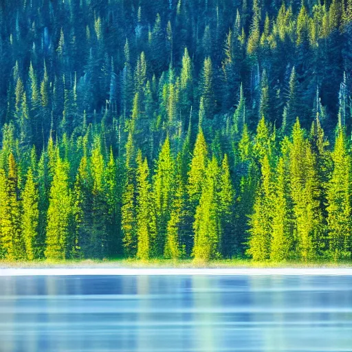 Prompt: canadian forest with mountains, 4 k, high detail, high - resolution photograph, professional photography, ultra - detail