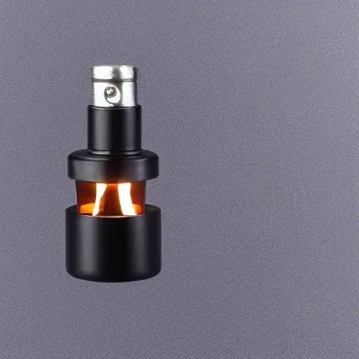 Image similar to a lit gas lighter, beautiful, f/1.4, 90mm studio photo, awesome