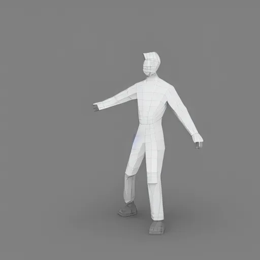 Image similar to gay, low - poly 3 d model, rendered in octane, ambient occlusion