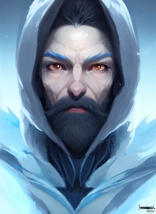 Image similar to character concept art of a ice wizard, key visual, realistic shaded perfect face, fine details, dystopian environment and background, by stanley artgerm lau, wlop, rossdraws, james jean, andrei riabovitchev, marc simonetti, and sakimichan, trending on artstation