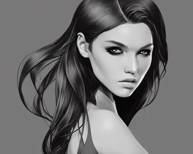 Image similar to striking, a simple vector based illustration, by ross tran, artgerm