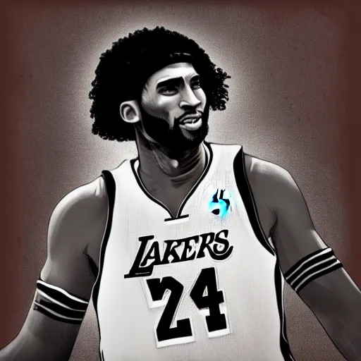 Prompt: Kobe Bryant as Che Guevara guerilla heroico digital art trending on artstation