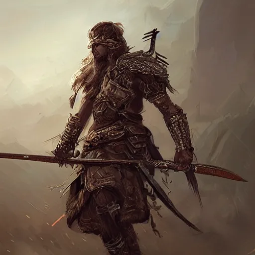 Image similar to beautiful extremely detailed intricate concept art depicting a warrior by wlop. bcy. net