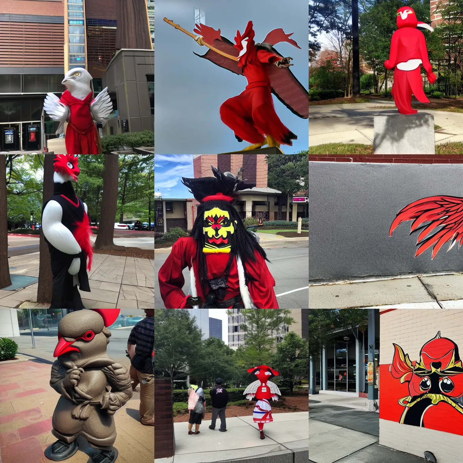 Prompt: tengu spotted in atlanta,