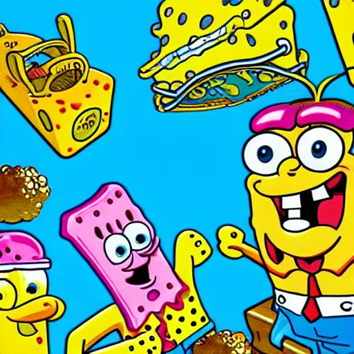 Prompt: Instagram profile of SpongeBob