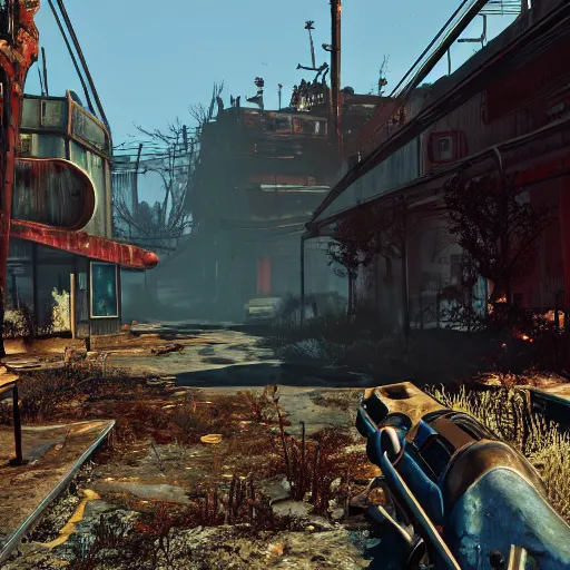 Image similar to fallout 4 taking place in a lucid dream