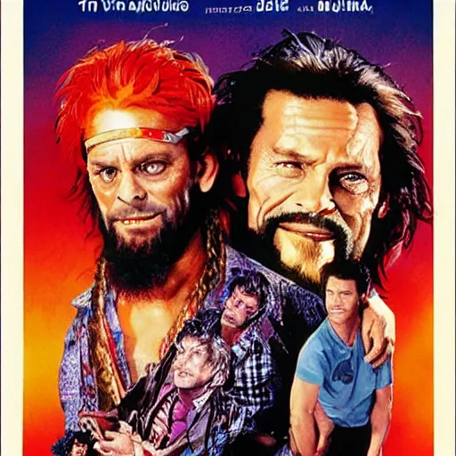 Image similar to movie poster of ace ventura with randy savage, movie poster, by drew struzan