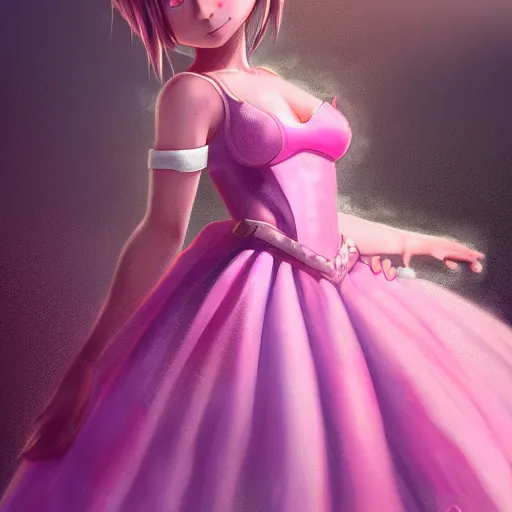 Image similar to pink dress aerith aeris by logan cure, BangkuART, sakimichan, yan gisuka, zeronis, dan eder, nick silva, Ja Mong, 4k, artstation