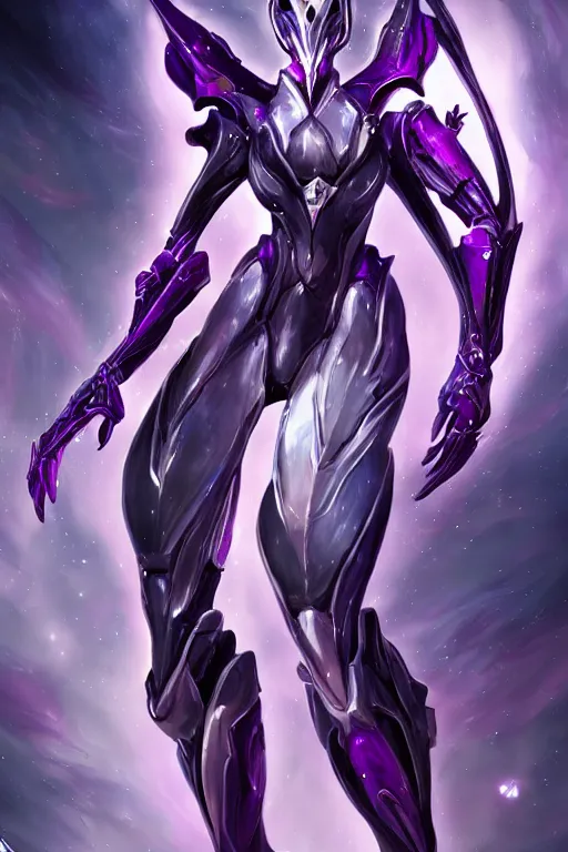 Prompt: galactic hyperdetailed elegant beautiful stunning giantess anthropomorphic mecha saryn warframe female dragon goddess, sharp spines, sharp metal ears, smooth purple eyes, smooth fuschia skin, silver armor, bigger than galaxy, epic proportions, epic scale, epic size, warframe destiny fanart, furry, dragon art, goddess art, giantess art, octane render