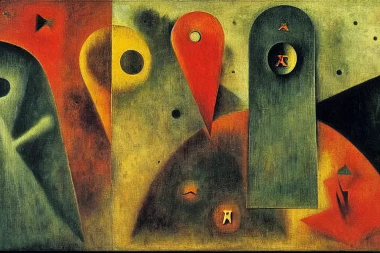 Prompt: inflation, money and supply chain hurting global population, abstract oil painting by leonora carrington, by max ernst