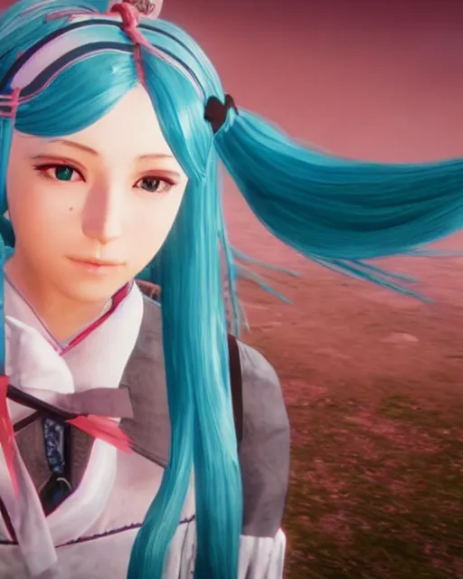 Image similar to Hatsune Miku in the role of Witcher III Gerald of Rivia, amazing short, 8K, IMAX, ultra detailed