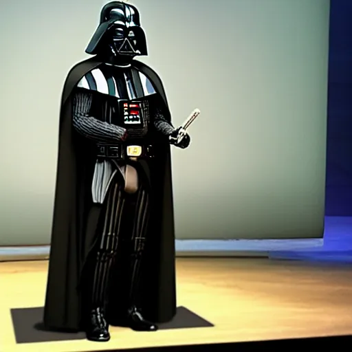 Image similar to darth vader giving ted talk