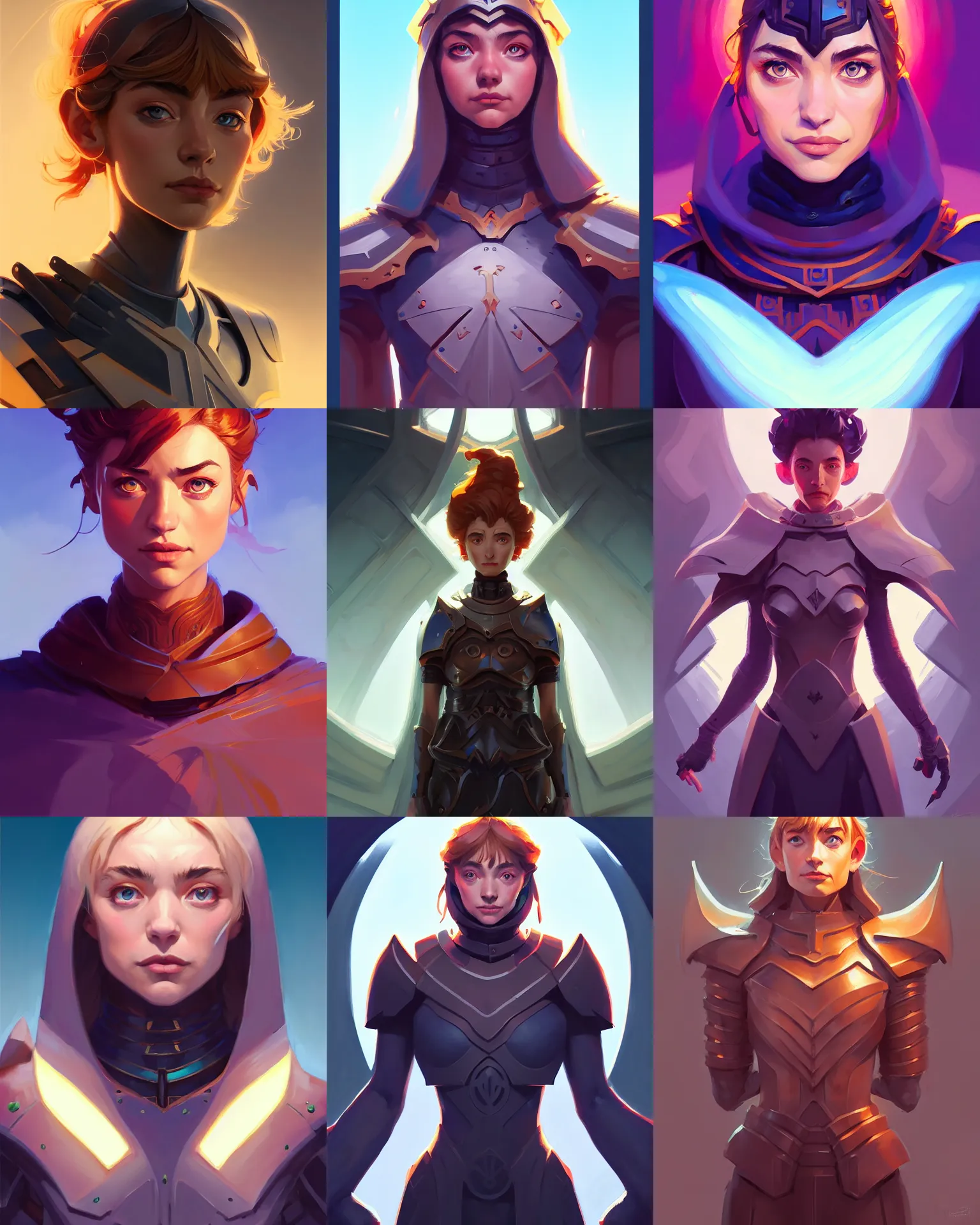 Prompt: symmetrical centered painted portrait, Imogen Poots as a paladin, matte painting concept art, official fanart behance hd artstation by Jesper Ejsing, by RHADS and Makoto Shinkai and Lois van baarle and ilya kuvshinov and rossdraws