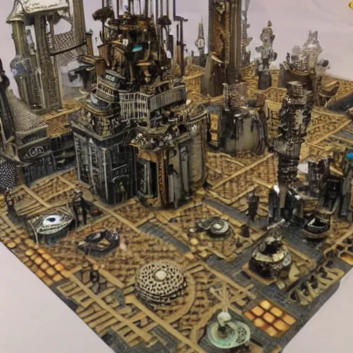 Prompt: a very detailed futuristic steampunk city