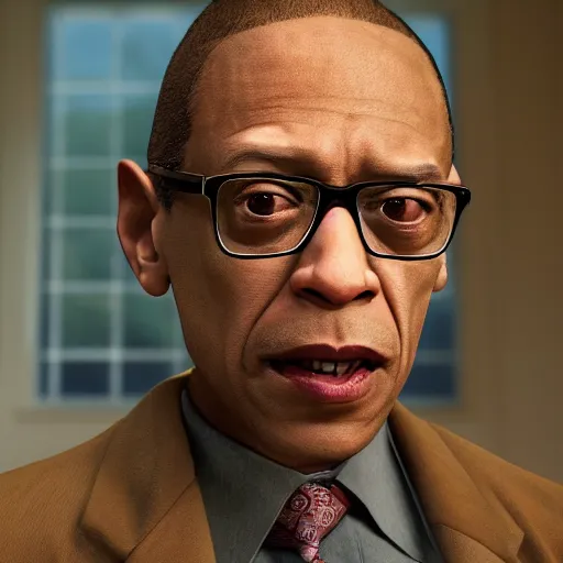 Image similar to Gus Fring from better call saul with gollum face