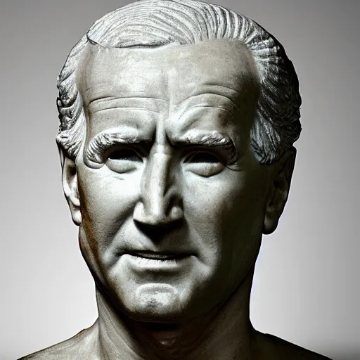 Image similar to Ancient Roman bust of Joe Biden