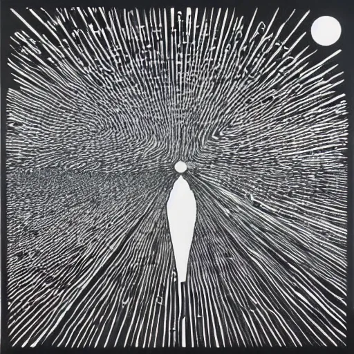 Image similar to You\'ve been dreamin\' Come with me I\'ll help you wake up, radiohead album art cover, by Stanley Donwood