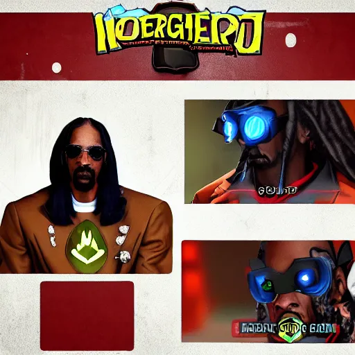 Prompt: snoop dogg overwatch hero concept character